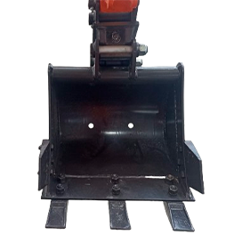 Cazo con dientes de 36 cm de serie trabajando en zanja con la Rhinoceros XN13 Cazo con dientes de 36 cm de serie trabajando en zanja con la Rhinoceros XN13